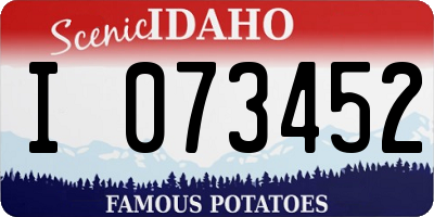 ID license plate I073452