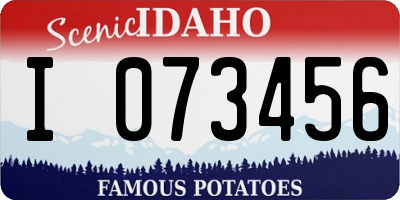 ID license plate I073456