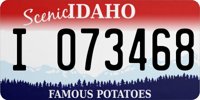 ID license plate I073468