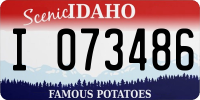 ID license plate I073486