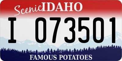 ID license plate I073501