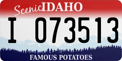 ID license plate I073513