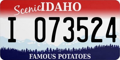 ID license plate I073524