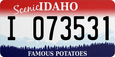 ID license plate I073531