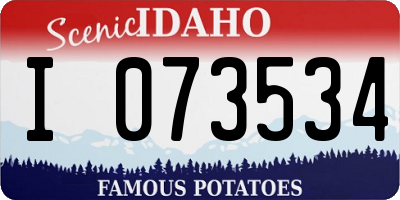 ID license plate I073534