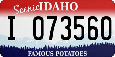 ID license plate I073560