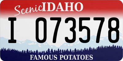 ID license plate I073578