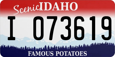 ID license plate I073619