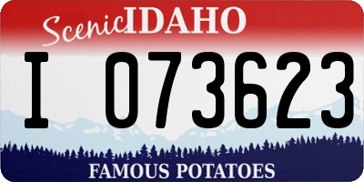ID license plate I073623