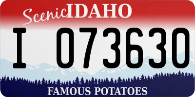 ID license plate I073630