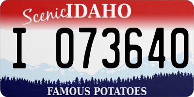 ID license plate I073640