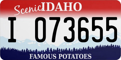 ID license plate I073655