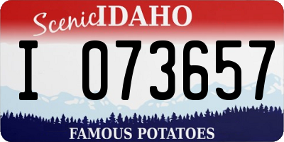 ID license plate I073657