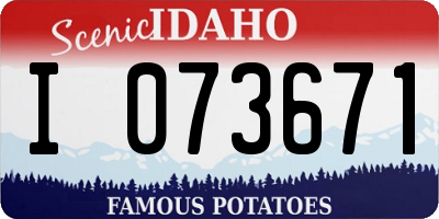 ID license plate I073671