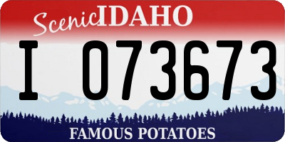 ID license plate I073673