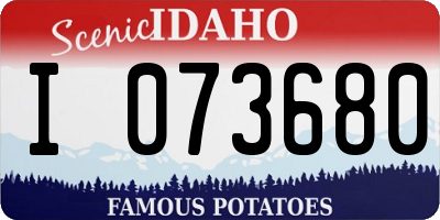 ID license plate I073680