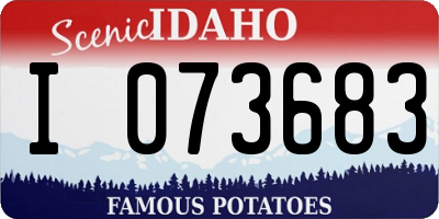 ID license plate I073683