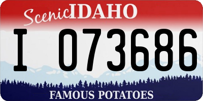 ID license plate I073686