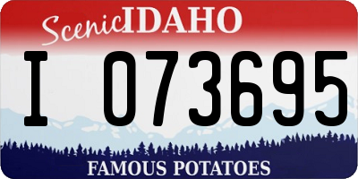 ID license plate I073695