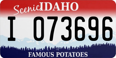 ID license plate I073696