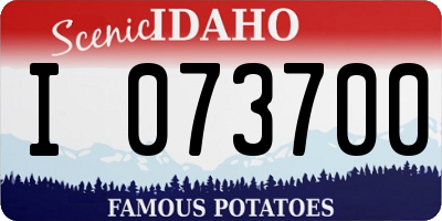 ID license plate I073700