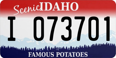 ID license plate I073701