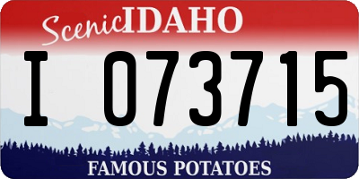 ID license plate I073715