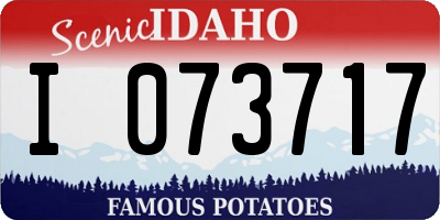 ID license plate I073717