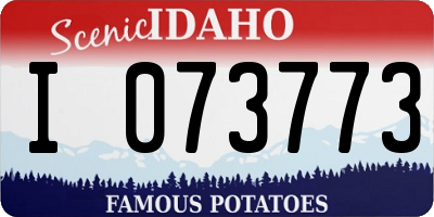 ID license plate I073773