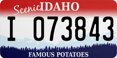 ID license plate I073843
