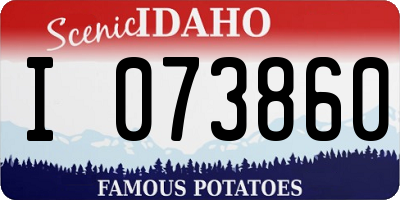ID license plate I073860