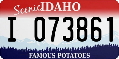 ID license plate I073861