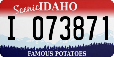 ID license plate I073871