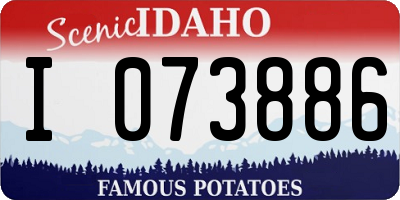 ID license plate I073886