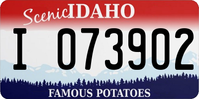 ID license plate I073902