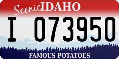 ID license plate I073950