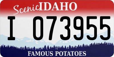 ID license plate I073955
