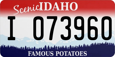 ID license plate I073960