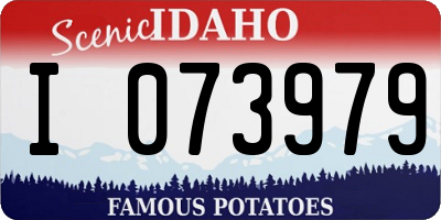 ID license plate I073979