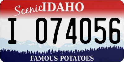 ID license plate I074056