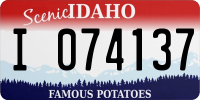 ID license plate I074137