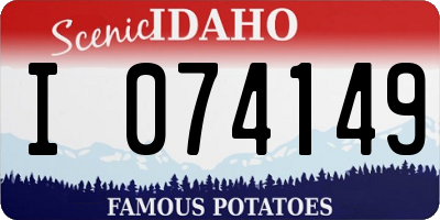 ID license plate I074149