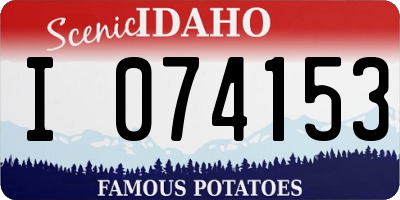 ID license plate I074153
