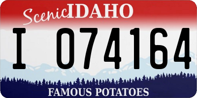 ID license plate I074164