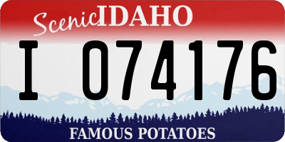 ID license plate I074176