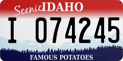 ID license plate I074245