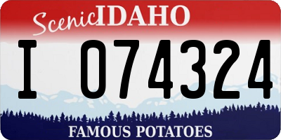 ID license plate I074324