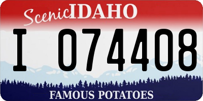 ID license plate I074408