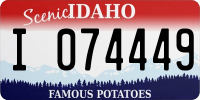 ID license plate I074449