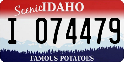 ID license plate I074479